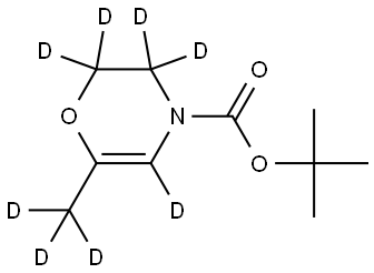 tert-butyl 6-(methyl-d3)-2,3-dihydro-4H-1,4-oxazine-4-carboxylate-2,2,3,3,5-d5 Struktur