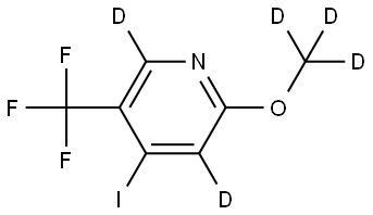 4-iodo-2-(methoxy-d3)-5-(trifluoromethyl)pyridine-3,6-d2 Struktur