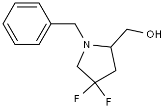 (1-benzyl-4,4-difluoro-pyrrolidin-2-yl)methanol Struktur