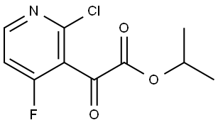 3-Pyridineacetic acid, 2-chloro-4-fluoro-α-oxo-, 1-methylethyl ester Struktur