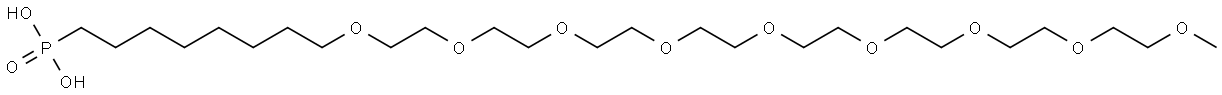 m-PEG9-(CH2)8-Phosphonic acid Struktur