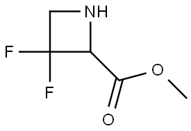 2-Azetidinecarboxylic acid, 3,3-difluoro-, methyl ester Struktur