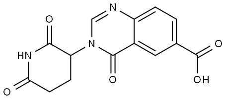 6-Quinazolinecarboxylic acid, 3-(2,6-dioxo-3-piperidinyl)-3,4-dihydro-4-oxo- Struktur