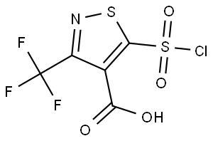 4-Isothiazolecarboxylic acid, 5-(chlorosulfonyl)-3-(trifluoromethyl)- Struktur