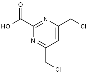 4,6-bis(chloromethyl)pyrimidine-2-carboxylic acid Struktur