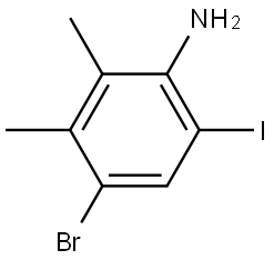 Benzenamine, 4-bromo-6-iodo-2,3-dimethyl- Struktur