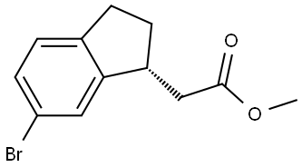 methyl 2-[(1R)-6-bromoindan-1-yl]acetate Struktur