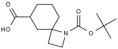 1-(tert-butoxycarbonyl)-1-azaspiro[3.5]nonane-6-carboxylic acid Struktur