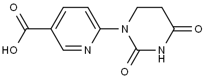 3-Pyridinecarboxylic acid, 6-(tetrahydro-2,4-dioxo-1(2H)-pyrimidinyl)- Struktur