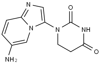 2,4(1H,3H)-Pyrimidinedione, 1-(6-aminoimidazo[1,2-a]pyridin-3-yl)dihydro- Struktur