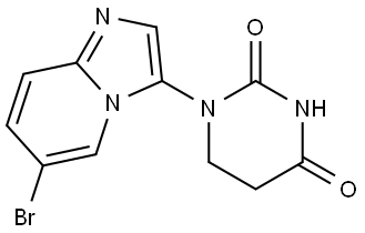 2,4(1H,3H)-Pyrimidinedione, 1-(6-bromoimidazo[1,2-a]pyridin-3-yl)dihydro- Struktur