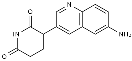 3-(6-Aminoquinolin-3-yl)piperidine-2,6-dione Struktur