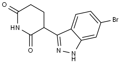 2,6-Piperidinedione, 3-(6-bromo-1H-indazol-3-yl)- Struktur