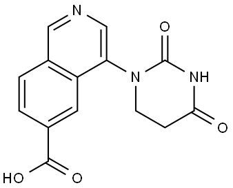 6-Isoquinolinecarboxylic acid, 4-(tetrahydro-2,4-dioxo-1(2H)-pyrimidinyl)- Struktur