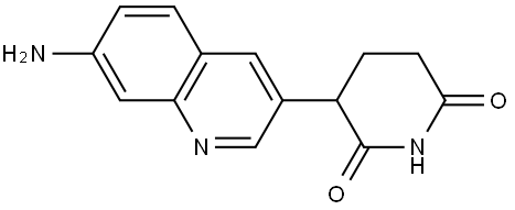 3-(7-Aminoquinolin-3-yl)piperidine-2,6-dione Struktur