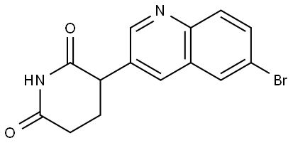 3-(6-Bromoquinolin-3-yl)piperidine-2,6-dione Structure