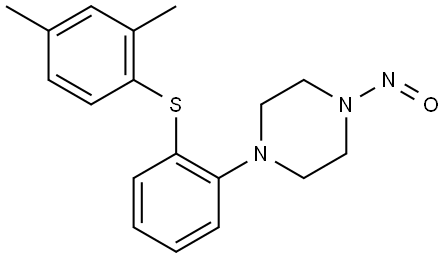 1-(2-((2,4-dimethylphenyl)thio)phenyl)-4-nitrosopiperazine Struktur