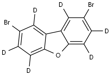 2,8-dibromodibenzo[b,d]furan-1,3,4,6,7,9-d6 Struktur