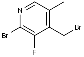 Pyridine, 2-bromo-4-(bromomethyl)-3-fluoro-5-methyl- Struktur