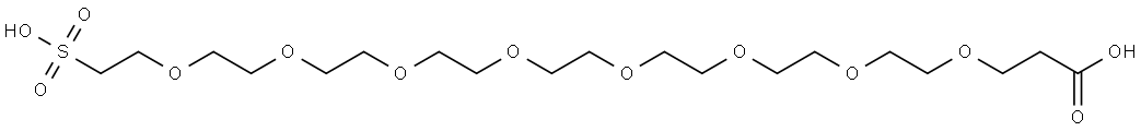 Carboxy-PEG8-sulfonic acid Struktur