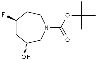 tert-butyl (3R,5S)-5-fluoro-3-hydroxy-azepane-1-carboxylate Struktur