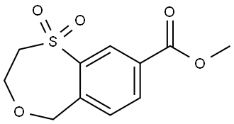 Methyl 3,5-dihydro-2H-benzo[e][1,4]oxathiepine-8-carboxylate 1,1-dioxide Struktur