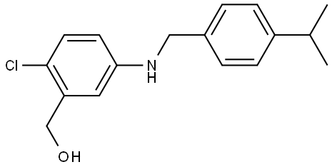 2-chloro-5-[(4-isopropylphenyl)methylamino]phenyl]methanol Struktur