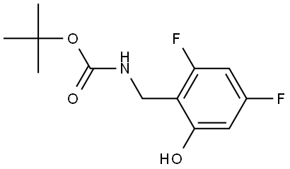 tert-butyl N-[(2,4-difluoro-6-hydroxy-phenyl)methyl]carbamate Struktur