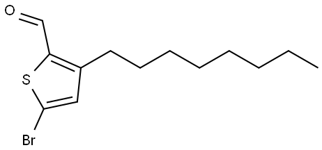 2-Thiophenecarboxaldehyde, 5-bromo-3-octyl- Struktur