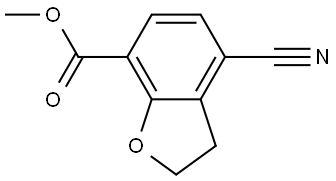 Methyl 4-cyano-2,3-dihydrobenzofuran-7-carboxylate Struktur