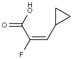 2-Propenoic acid, 3-cyclopropyl-2-fluoro-, (2E)- Struktur