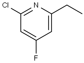 2-chloro-6-ethyl-4-fluoropyridine Struktur