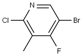 5-bromo-2-chloro-4-fluoro-3-methylpyridine Struktur