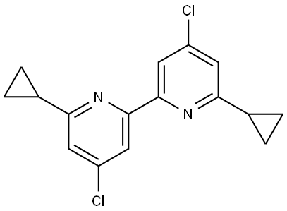 4,4'-dichloro-6,6'-dicyclopropyl-2,2'-bipyridine Struktur