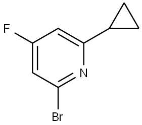 2-bromo-6-cyclopropyl-4-fluoropyridine Struktur