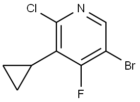 5-bromo-2-chloro-3-cyclopropyl-4-fluoropyridine Struktur