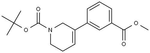 tert-butyl 5-(3-methoxycarbonylphenyl)-3,6-dihydro-2H-pyridine-1-carboxylate Struktur