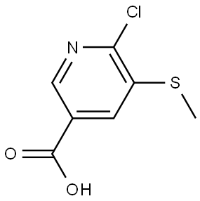 6-chloro-5-(methylthio)nicotinic acid Struktur