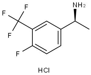 Benzenemethanamine, 4-fluoro-α-methyl-3-(trifluoromethyl)-, hydrochloride (1:1), (αS)- Struktur