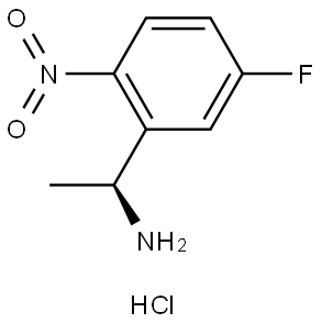 (S)-1-(5-fluoro-2-nitrophenyl)ethan-1-amine hydrochloride Struktur