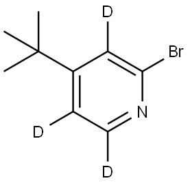 2-bromo-4-(tert-butyl)pyridine-3,5,6-d3 Struktur