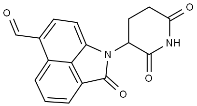 Benz[cd]indole-6-carboxaldehyde, 1-(2,6-dioxo-3-piperidinyl)-1,2-dihydro-2-oxo- Struktur