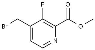 2-Pyridinecarboxylic acid, 4-(bromomethyl)-3-fluoro-, methyl ester Struktur