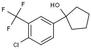 1-(4-chloro-3-(trifluoromethyl)phenyl)cyclopentanol Structure