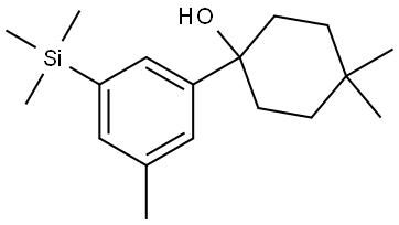 4,4-dimethyl-1-(3-methyl-5-(trimethylsilyl)phenyl)cyclohexanol Structure