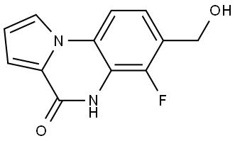 Pyrrolo[1,2-a]quinoxalin-4(5H)-one, 6-fluoro-7-(hydroxymethyl)- Structure