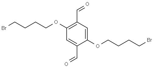 1,4-Benzenedicarboxaldehyde, 2,5-bis(4-bromobutoxy)- Struktur