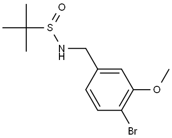 N-(4-Bromo-3-methoxybenzyl)-2-methylpropane-2-sulfinamide Structure