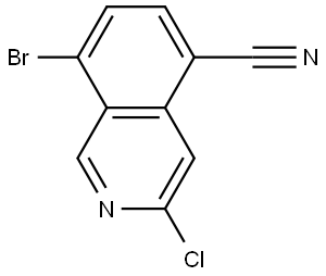 5-Isoquinolinecarbonitrile, 8-bromo-3-chloro- Struktur