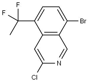 Isoquinoline, 8-bromo-3-chloro-5-(1,1-difluoroethyl)- Struktur